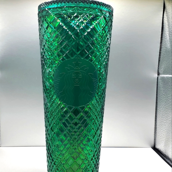 Starbucks Other - STARBUCKS Green jeweled cold cup tumbler 24oz
